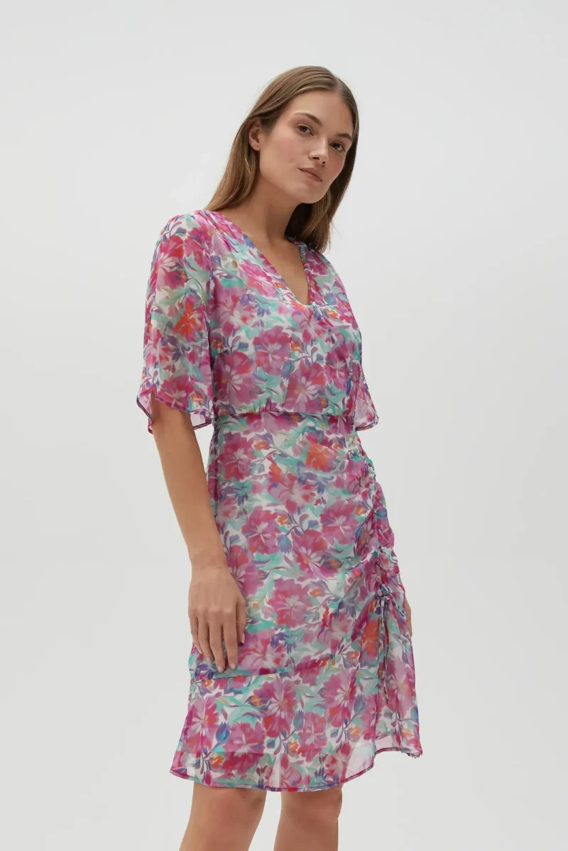 WOMEN'S DRESS L-SU-4613 FUCHSIA - Imagen 4