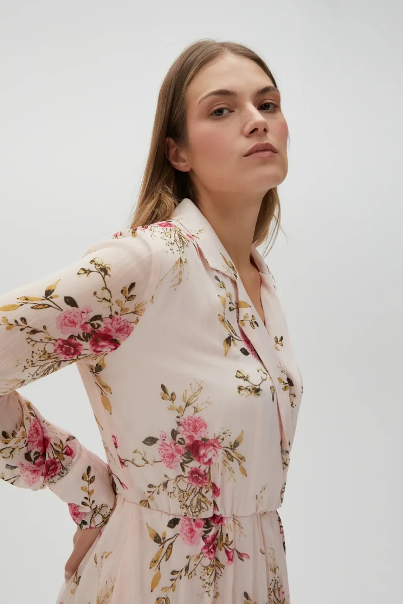 WOMEN'S DRESS L-SU-4616 PINK - Imagen 5