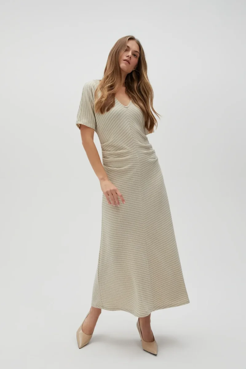 WOMEN'S DRESS L-SU-4619 L.BEIGE - Imagen 4