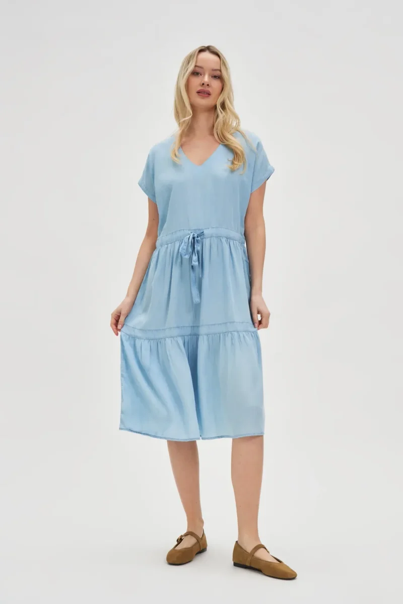 WOMEN'S DRESS L-SU-4623 L.BLUE - Imagen 2