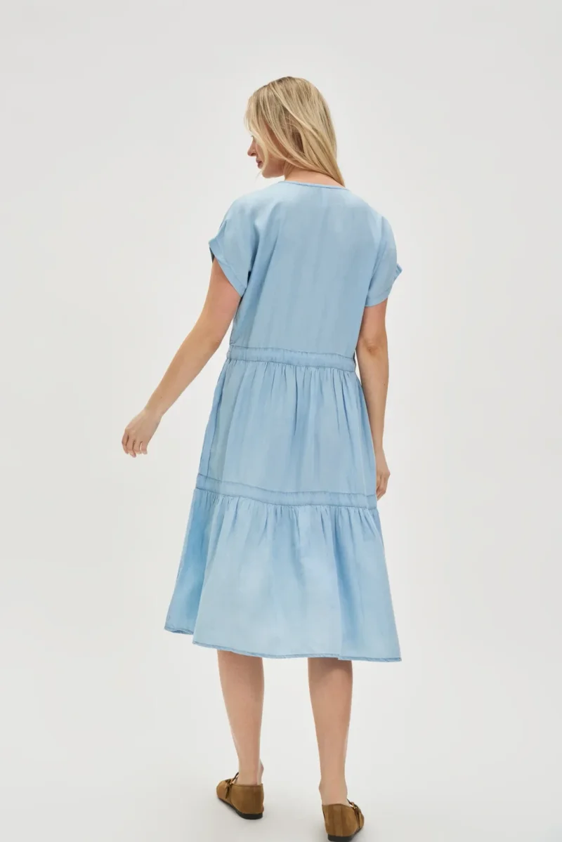 WOMEN'S DRESS L-SU-4623 L.BLUE - Imagen 4