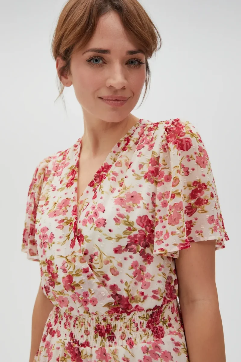 WOMEN'S DRESS L-SU-4628 OFF WHITE - Imagen 3