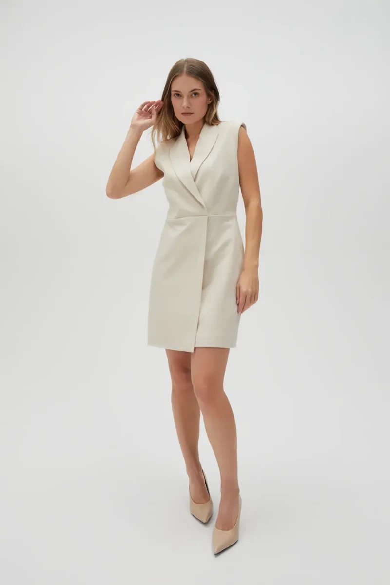 WOMEN'S DRESS L-SU-4633 L.BEIGE - Imagen 3