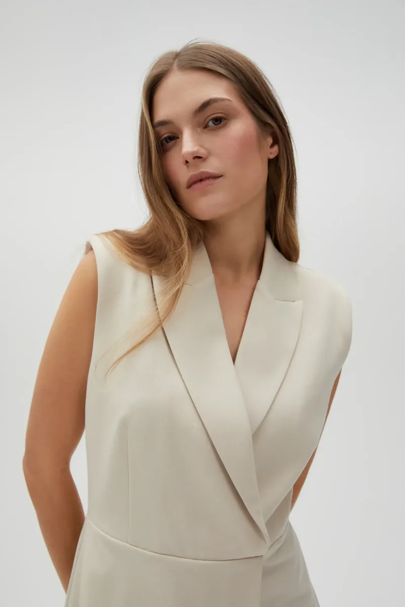 WOMEN'S DRESS L-SU-4633 L.BEIGE - Imagen 11