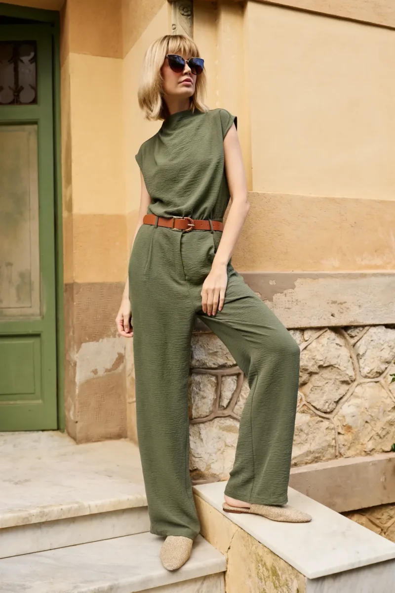 WOMEN'S DRESS L-SU-4643 OLIVE