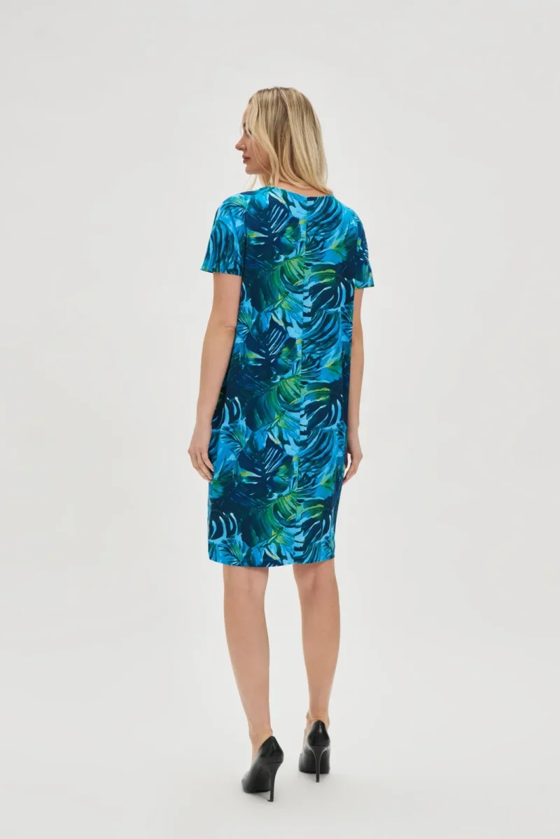 WOMEN'S DRESS L-SU-4644 BLUE - Imagen 4