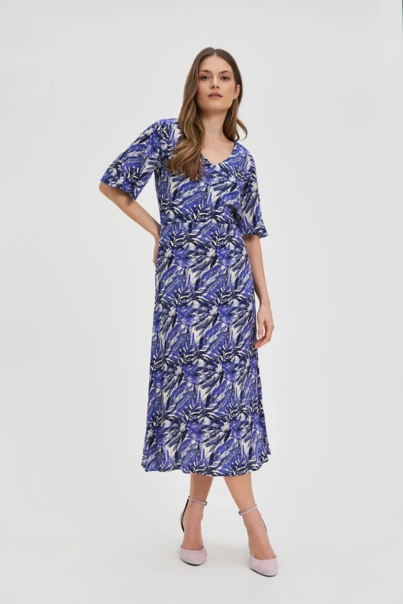 WOMEN'S DRESS L-SU-4647 D.BLUE