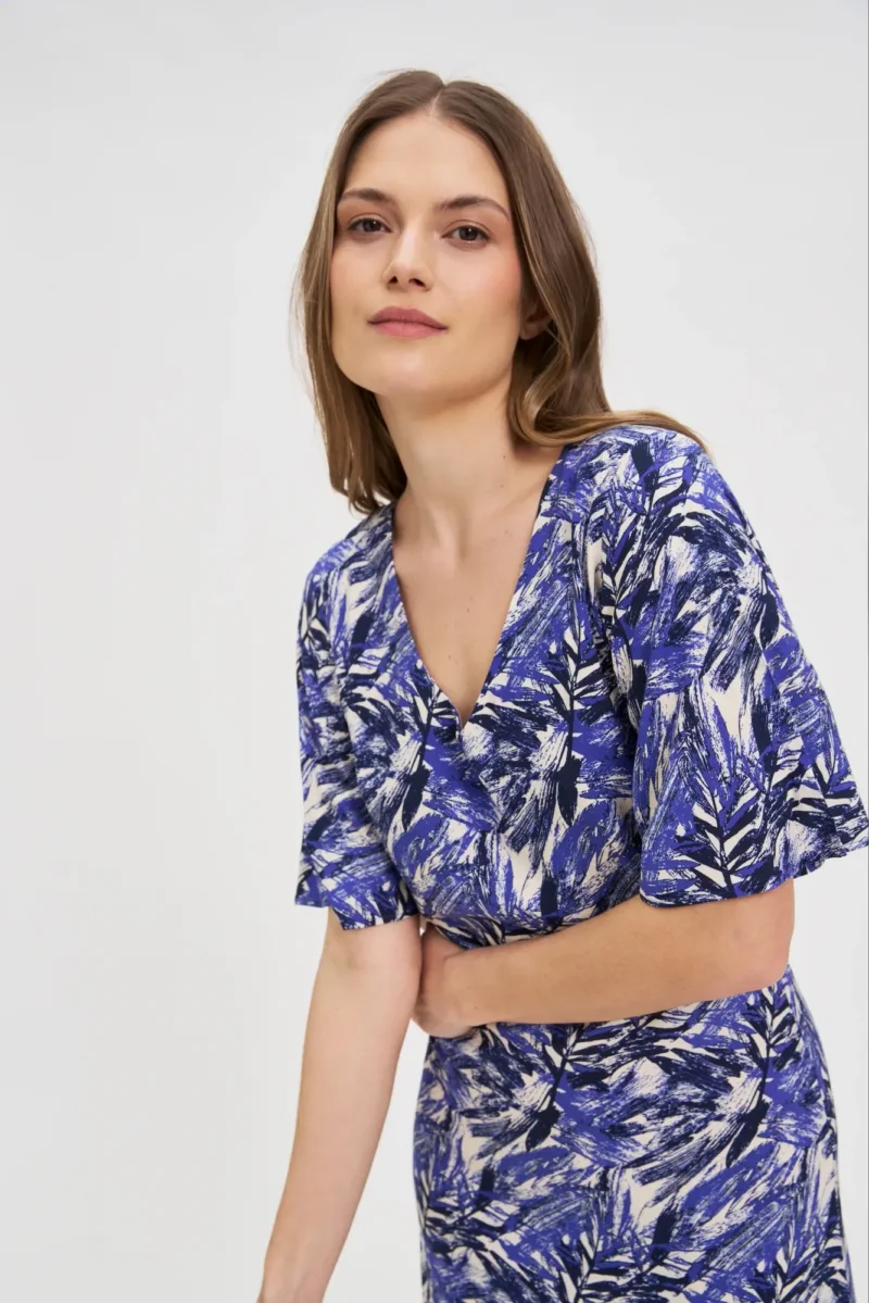 WOMEN'S DRESS L-SU-4647 D.BLUE - Imagen 2