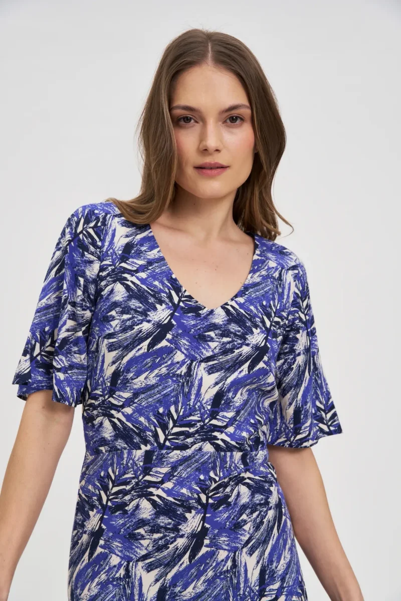 WOMEN'S DRESS L-SU-4647 D.BLUE - Imagen 5