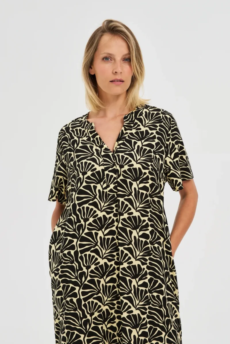 WOMEN'S DRESS L-SU-4649 BLACK - Imagen 4