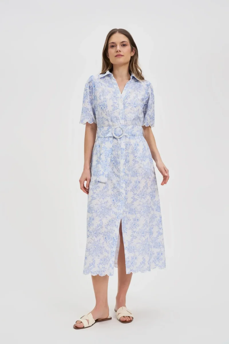 WOMEN'S DRESS L-SU-4656 BLUE - Imagen 2