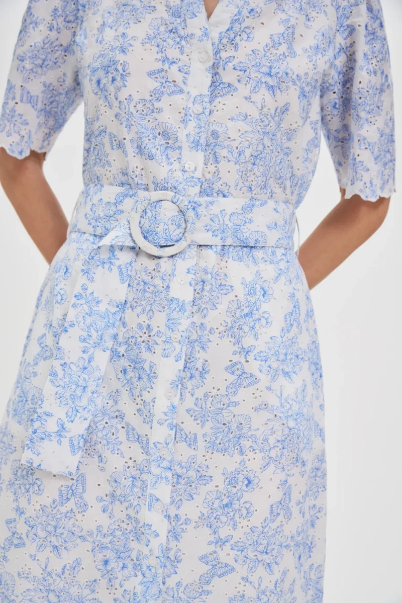 WOMEN'S DRESS L-SU-4656 BLUE - Imagen 3