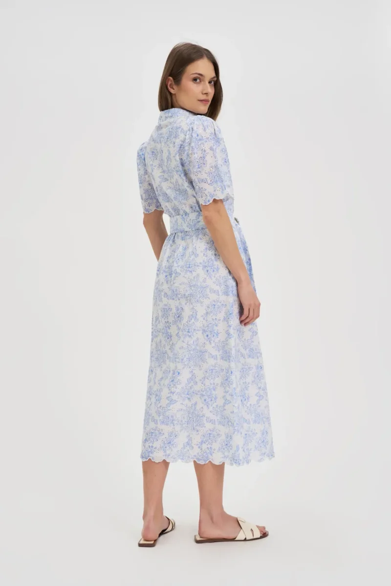 WOMEN'S DRESS L-SU-4656 BLUE - Imagen 4