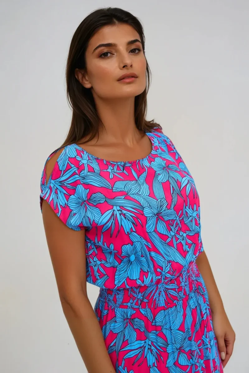 WOMEN'S DRESS L-SU-4660 FUCHSIA - Imagen 2