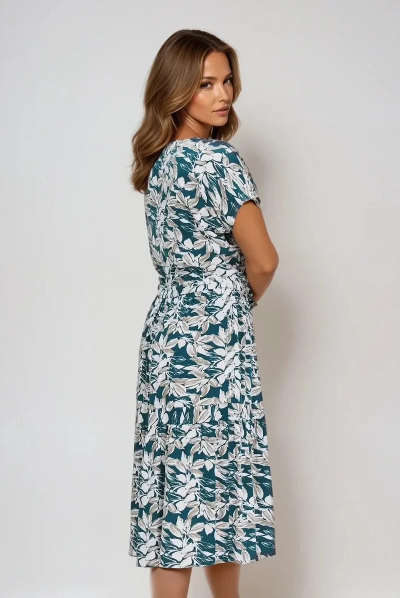 WOMEN'S DRESS L-SU-4661 D.GREEN - Imagen 3