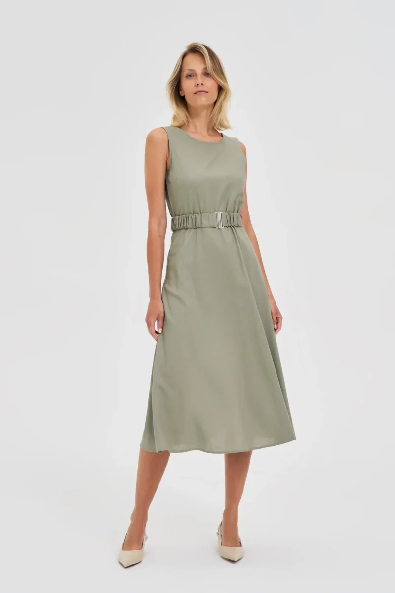 WOMEN'S DRESS L-SU-4665 OLIVE