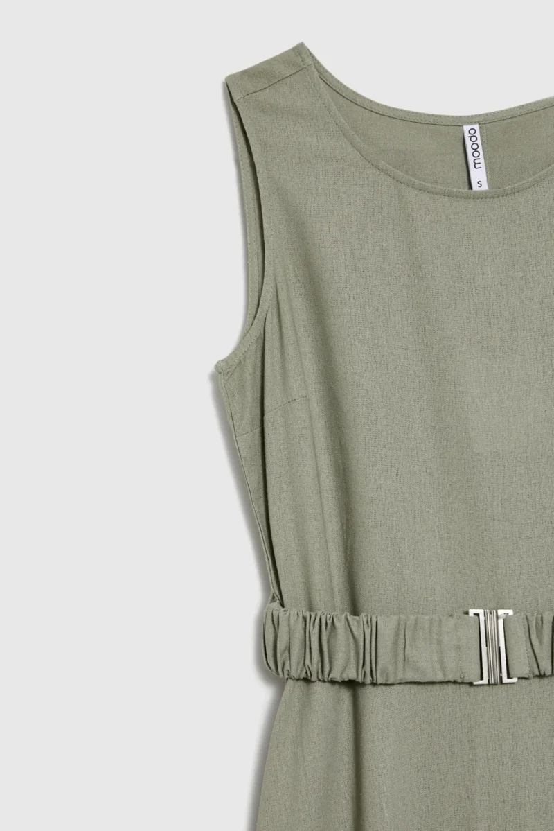 WOMEN'S DRESS L-SU-4665 OLIVE - Imagen 8