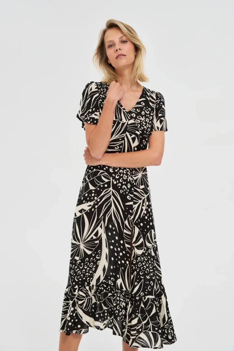 WOMEN'S DRESS L-SU-4667 BLACK - Imagen 2