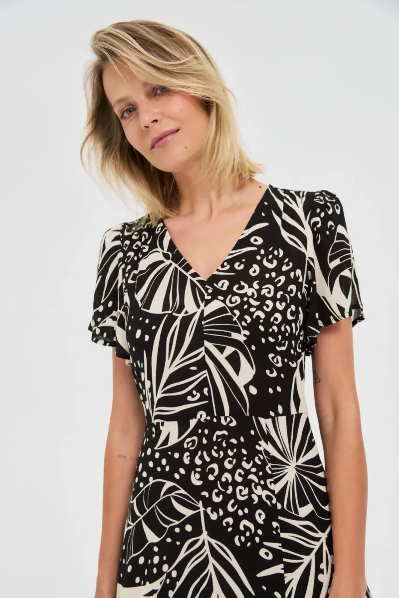 WOMEN'S DRESS L-SU-4667 BLACK - Imagen 3
