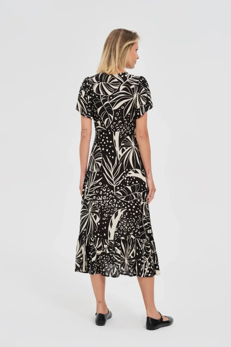 WOMEN'S DRESS L-SU-4667 BLACK - Imagen 4