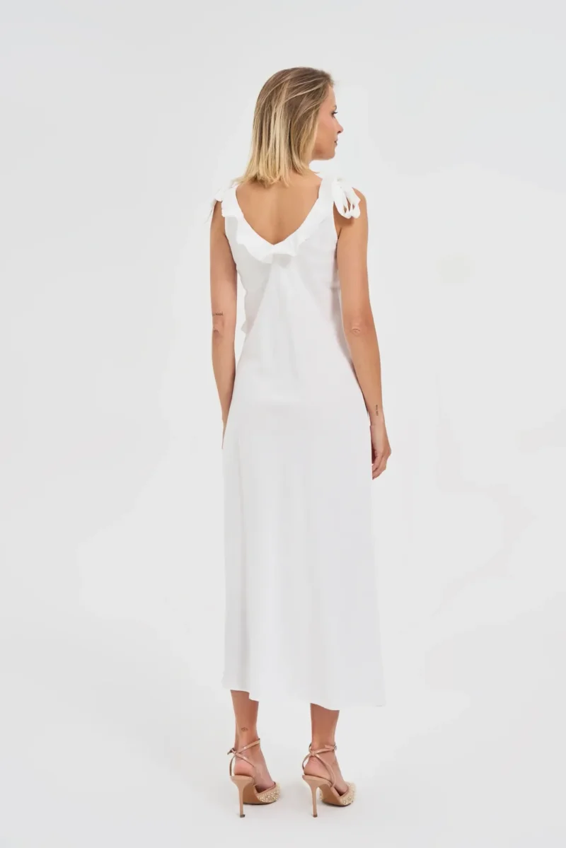 WOMEN'S DRESS L-SU-4669 WHITE - Imagen 5