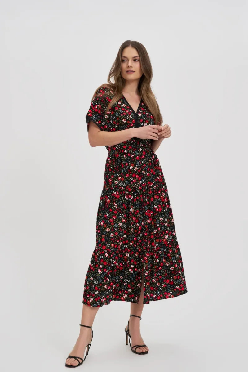WOMEN'S DRESS L-SU-4672 BLACK