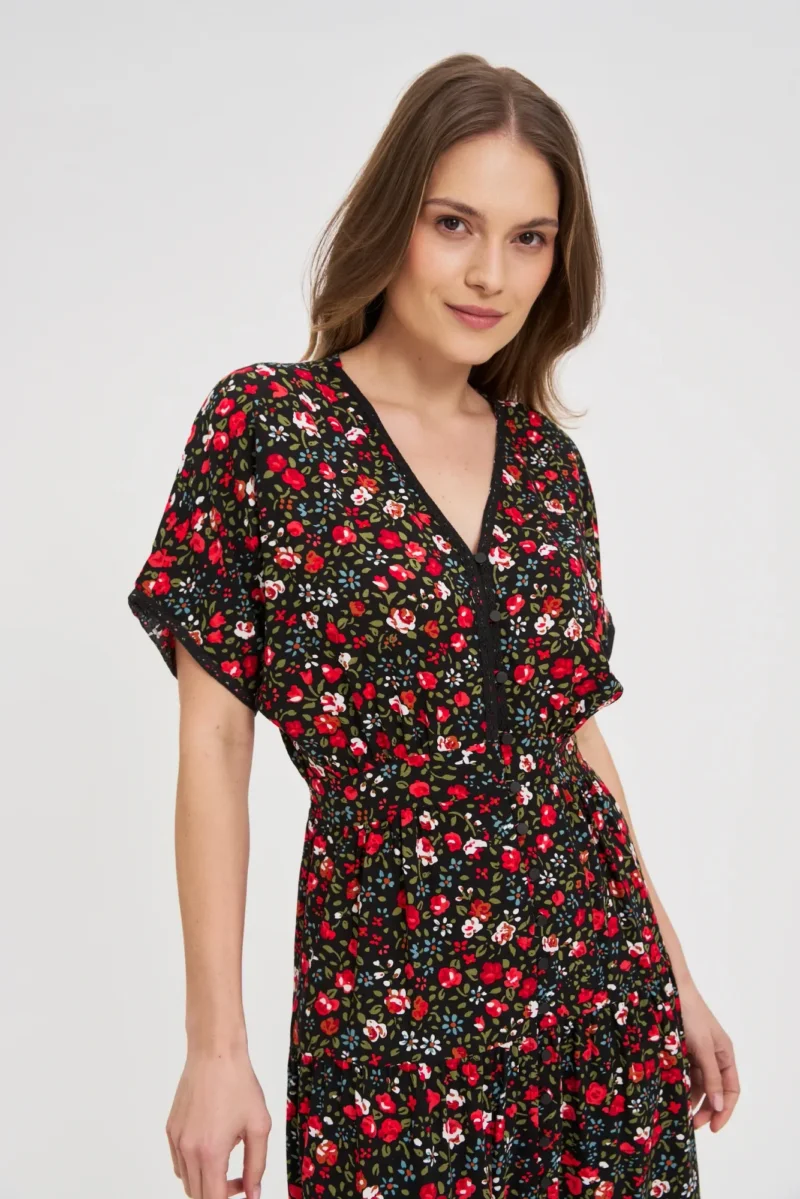WOMEN'S DRESS L-SU-4672 BLACK - Imagen 2