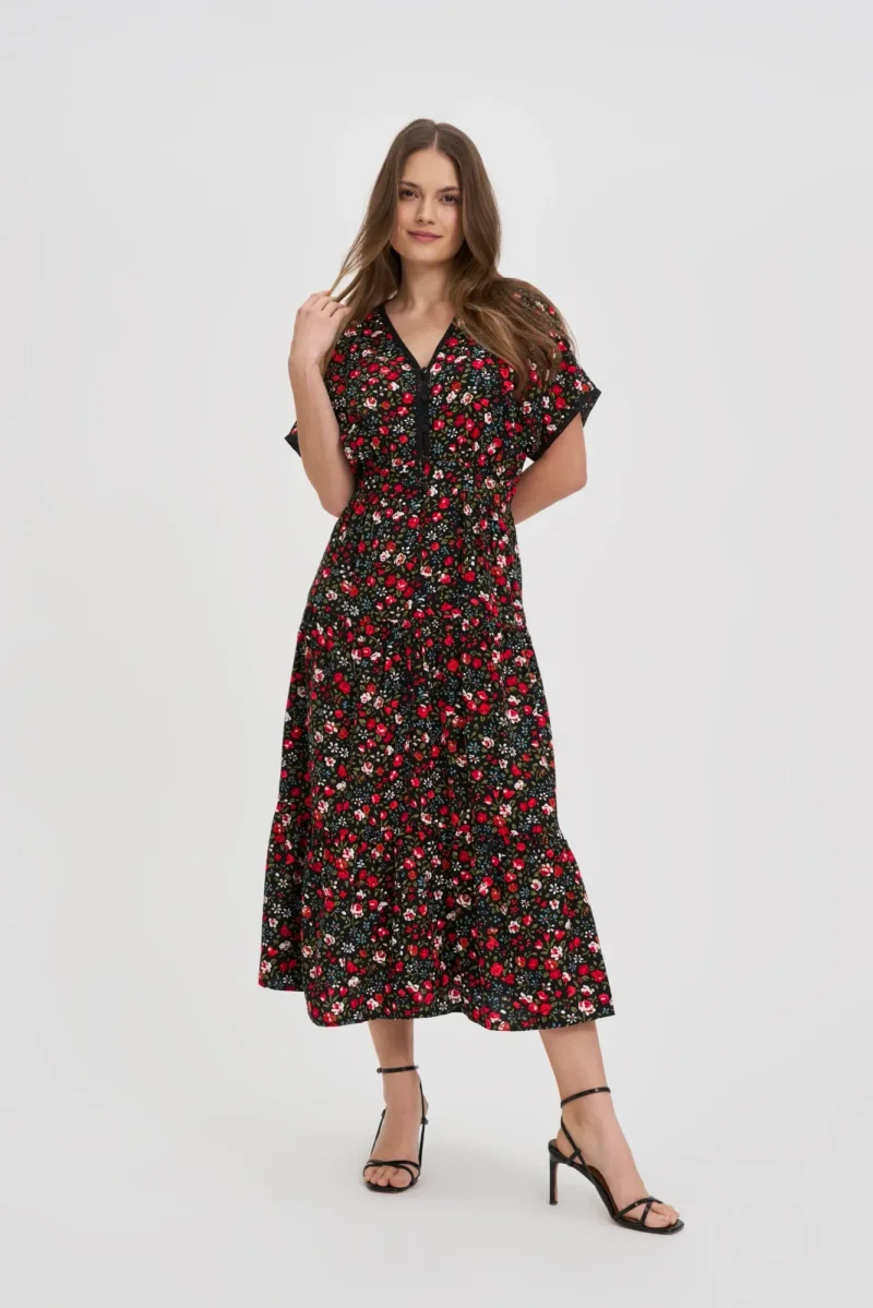 WOMEN'S DRESS L-SU-4672 BLACK - Imagen 4
