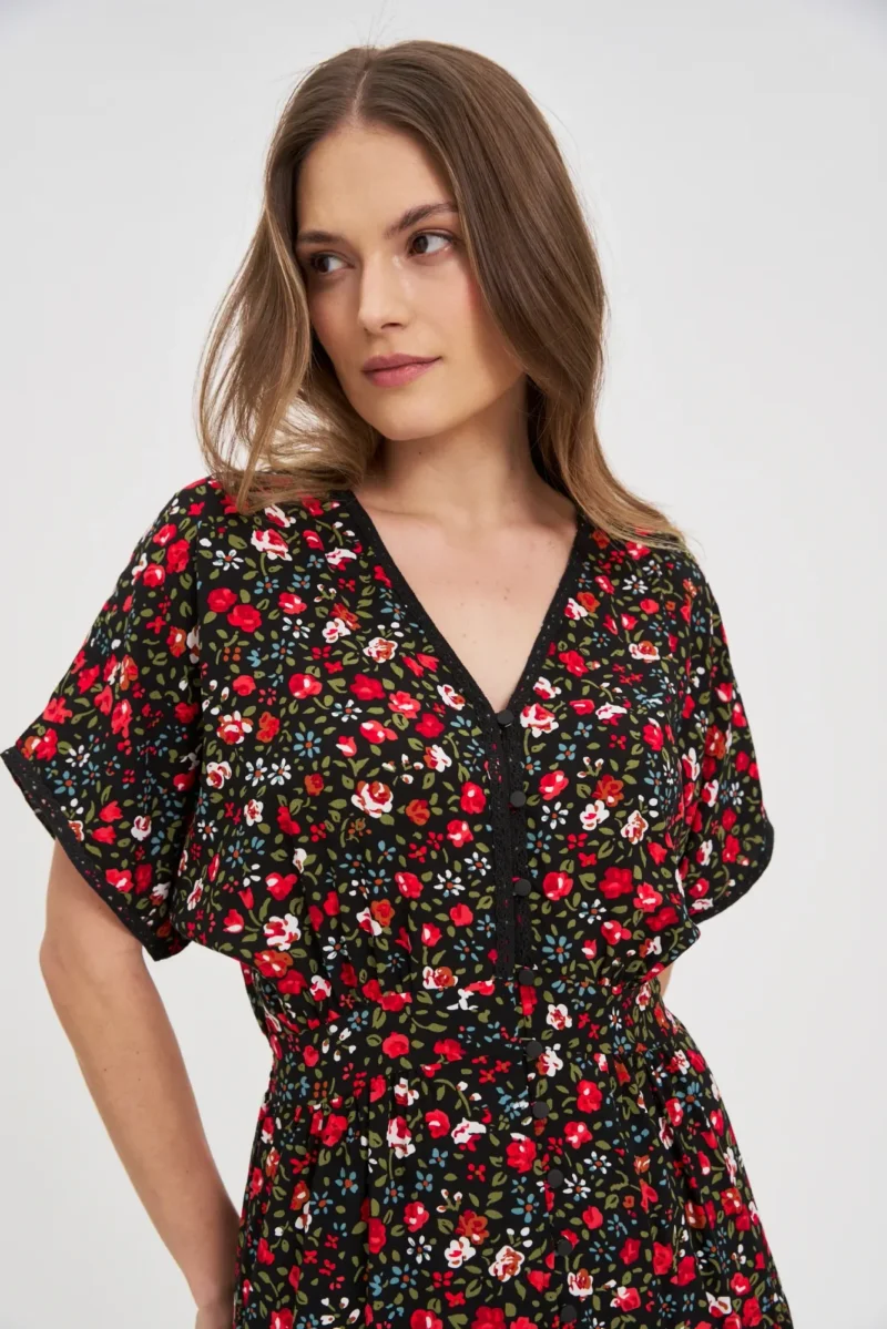 WOMEN'S DRESS L-SU-4672 BLACK - Imagen 5