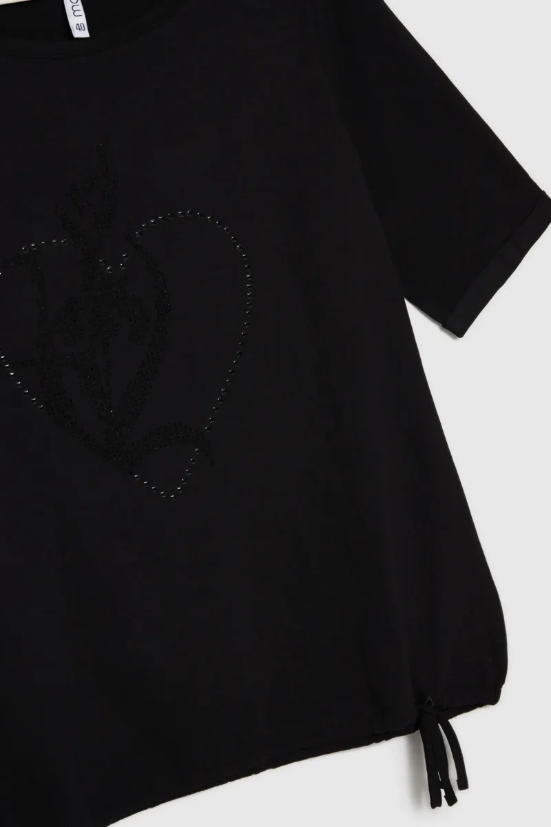 WOMEN'S TSHIRT L-TS-4611 BLACK - Imagen 3