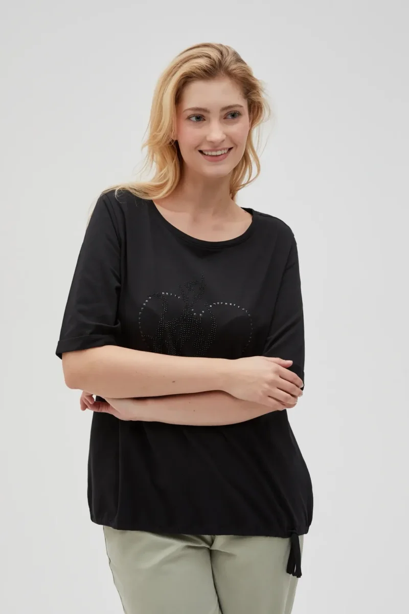 WOMEN'S TSHIRT L-TS-4611 BLACK