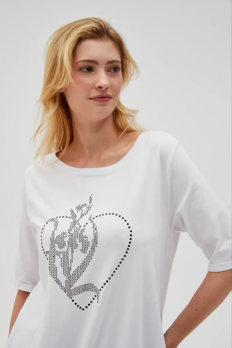 WOMEN'S TSHIRT L-TS-4611 WHITE - Imagen 4