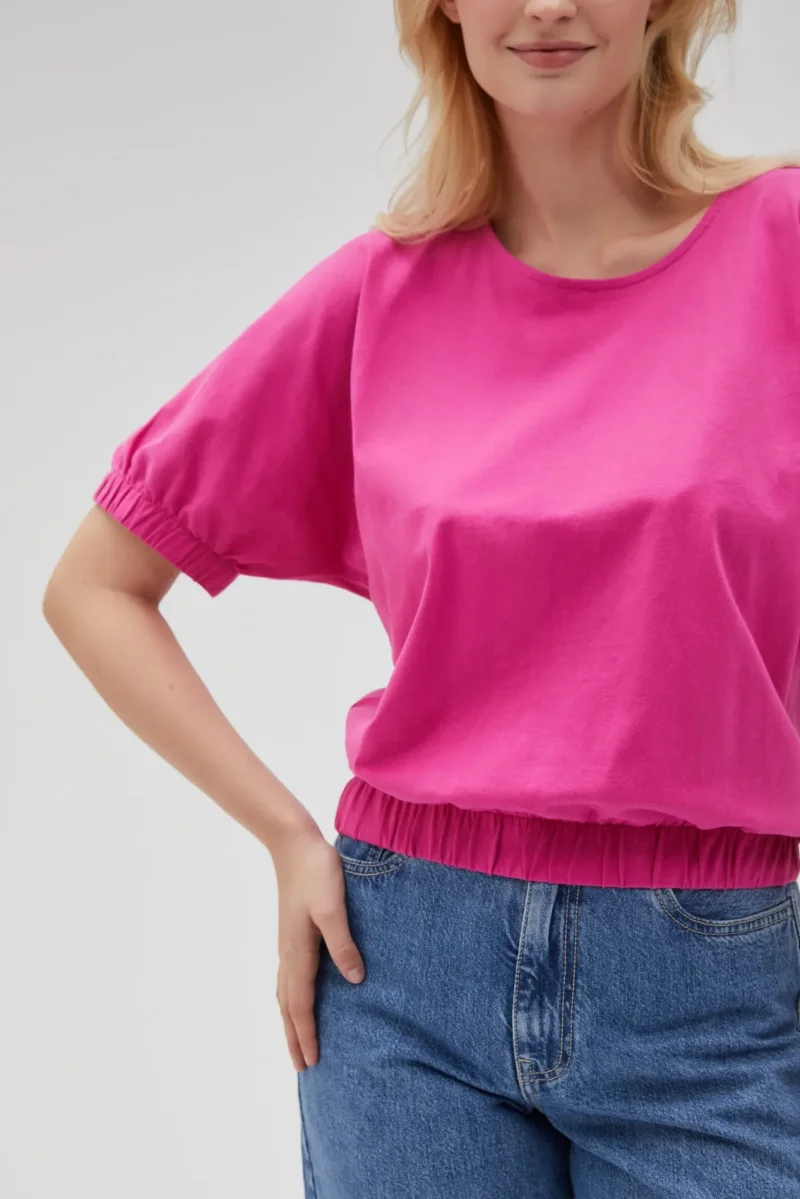 WOMEN'S TSHIRT L-TS-4618 FUCHSIA - Imagen 3