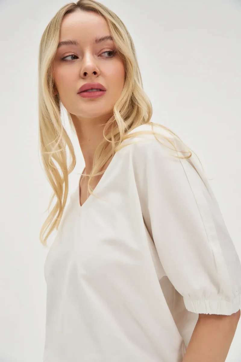 WOMEN'S TSHIRT L-TS-4619 OFF WHITE - Imagen 2