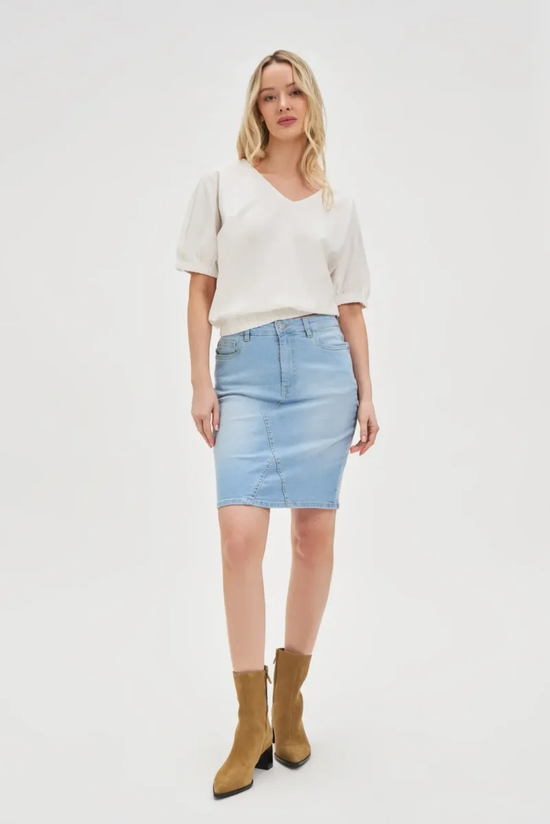 WOMEN'S TSHIRT L-TS-4619 OFF WHITE - Imagen 3