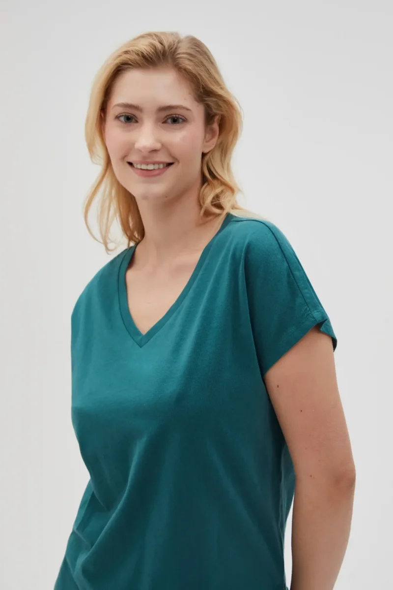 WOMEN'S TSHIRT L-TS-4623 D.GREEN - Imagen 4