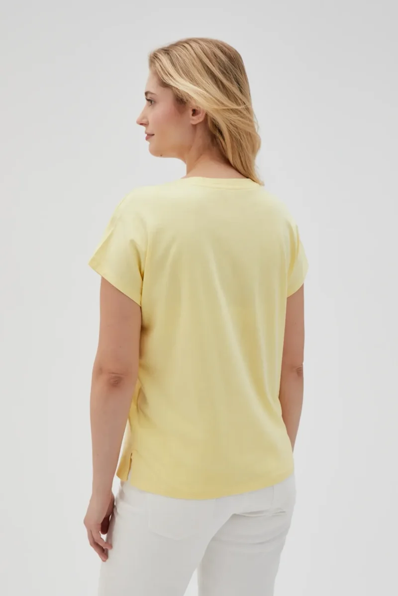 WOMEN'S TSHIRT L-TS-4623 L.YELLOW - Imagen 2