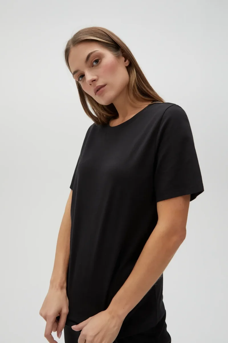 WOMEN'S TSHIRT L-TS-4624 BLACK - Imagen 7