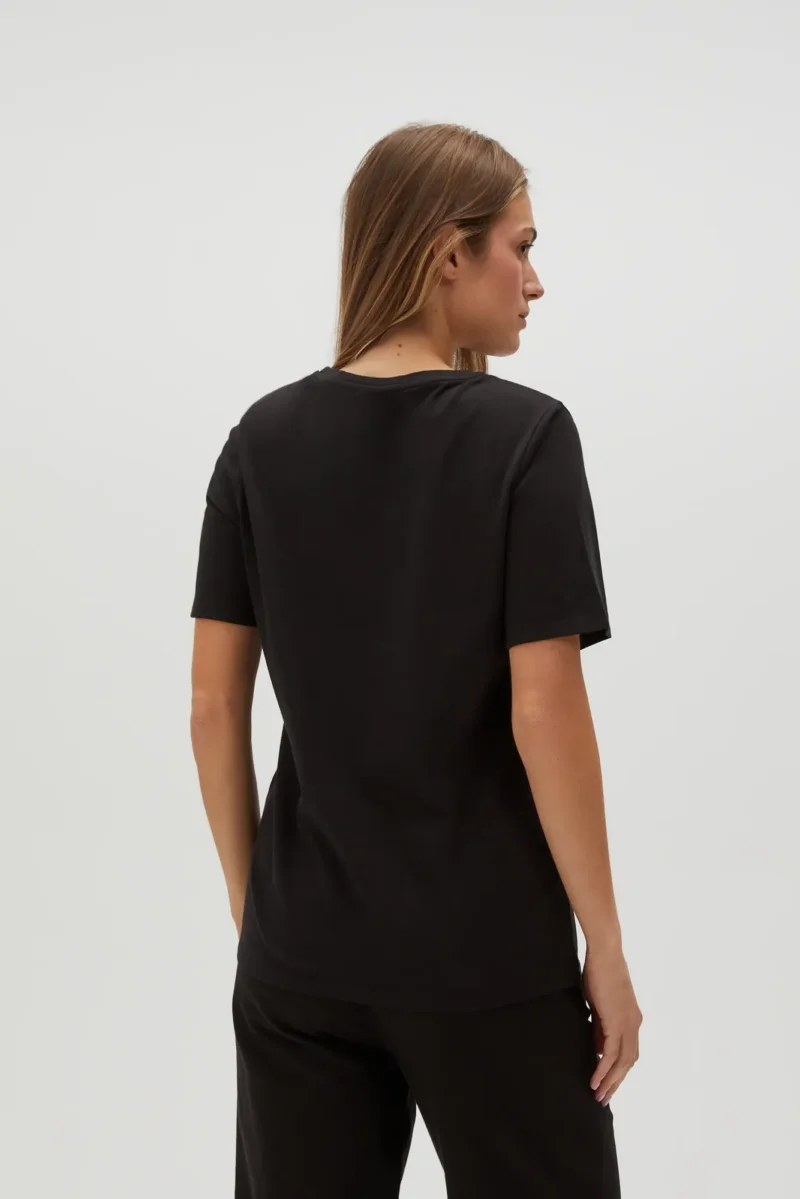 WOMEN'S TSHIRT L-TS-4624 BLACK - Imagen 9