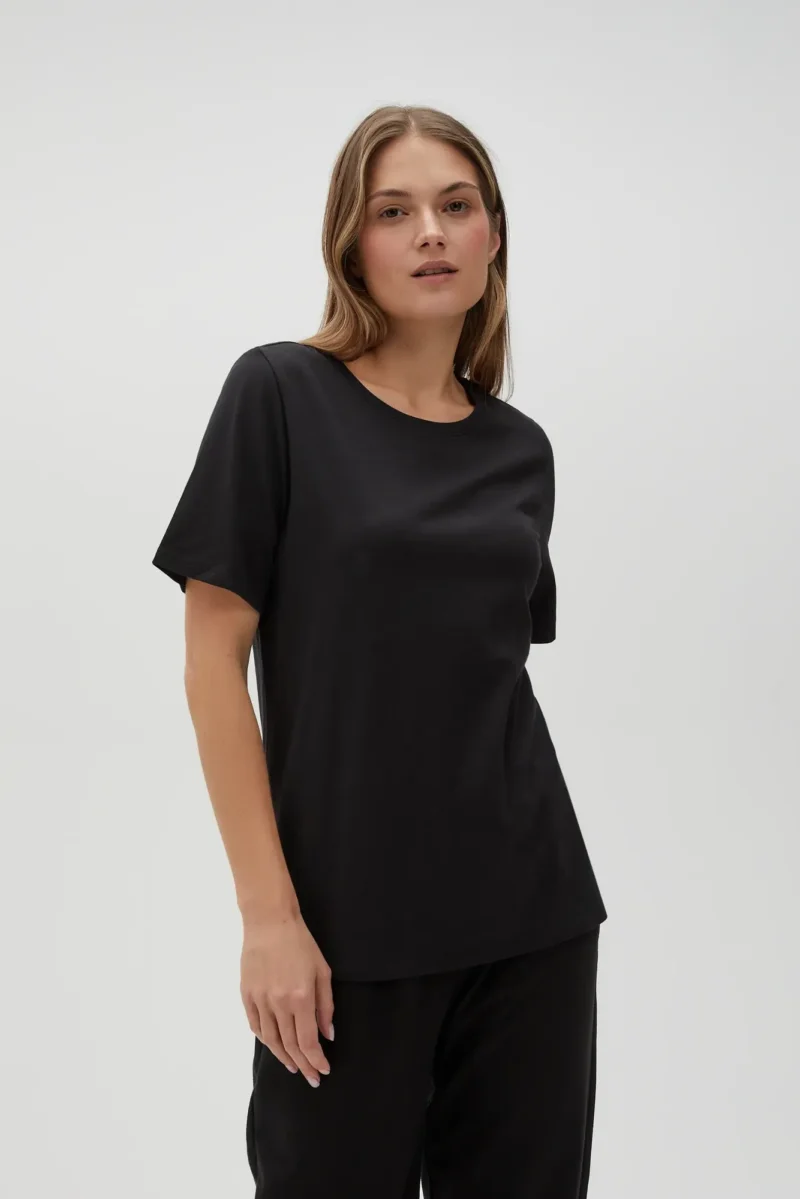 WOMEN'S TSHIRT L-TS-4624 BLACK - Imagen 10