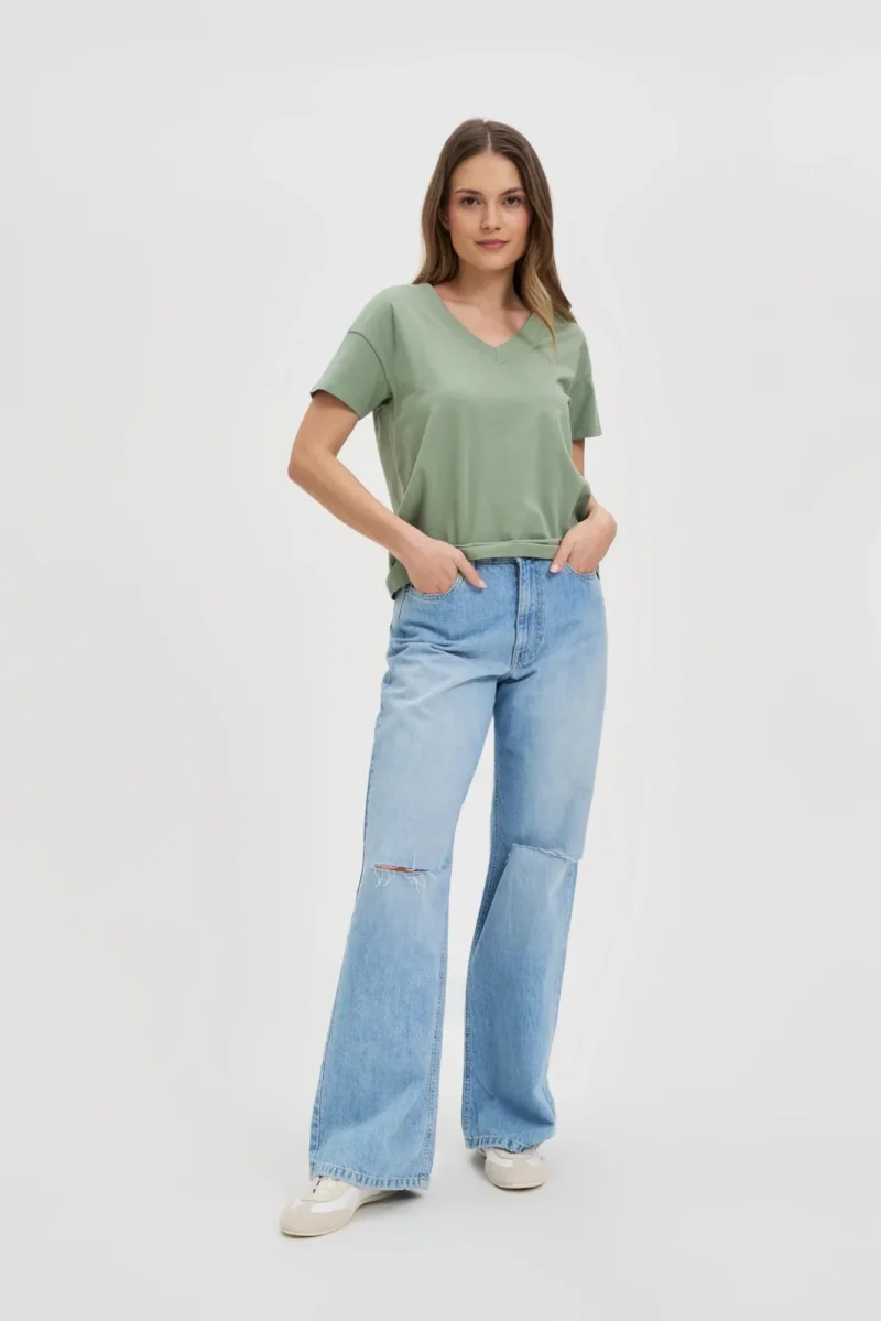 WOMEN'S TSHIRT L-TS-4625 OLIVE - Imagen 2