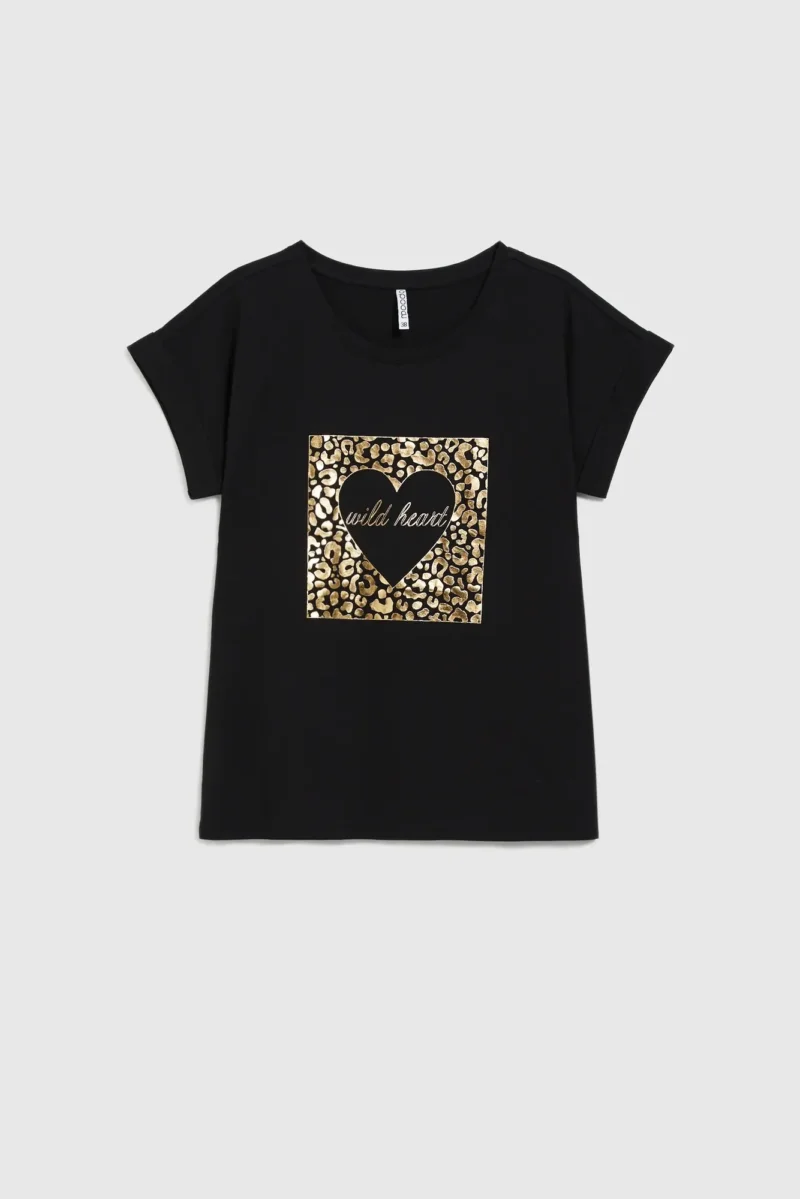 WOMEN'S TSHIRT L-TS-4626 BLACK - Imagen 10