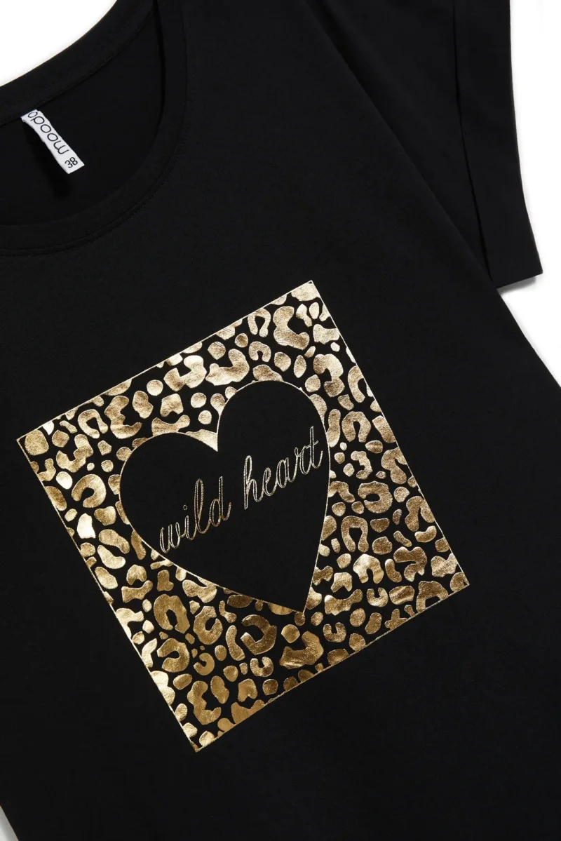 WOMEN'S TSHIRT L-TS-4626 BLACK - Imagen 2