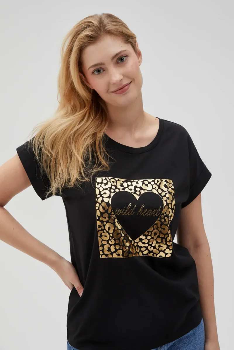 WOMEN'S TSHIRT L-TS-4626 BLACK - Imagen 5