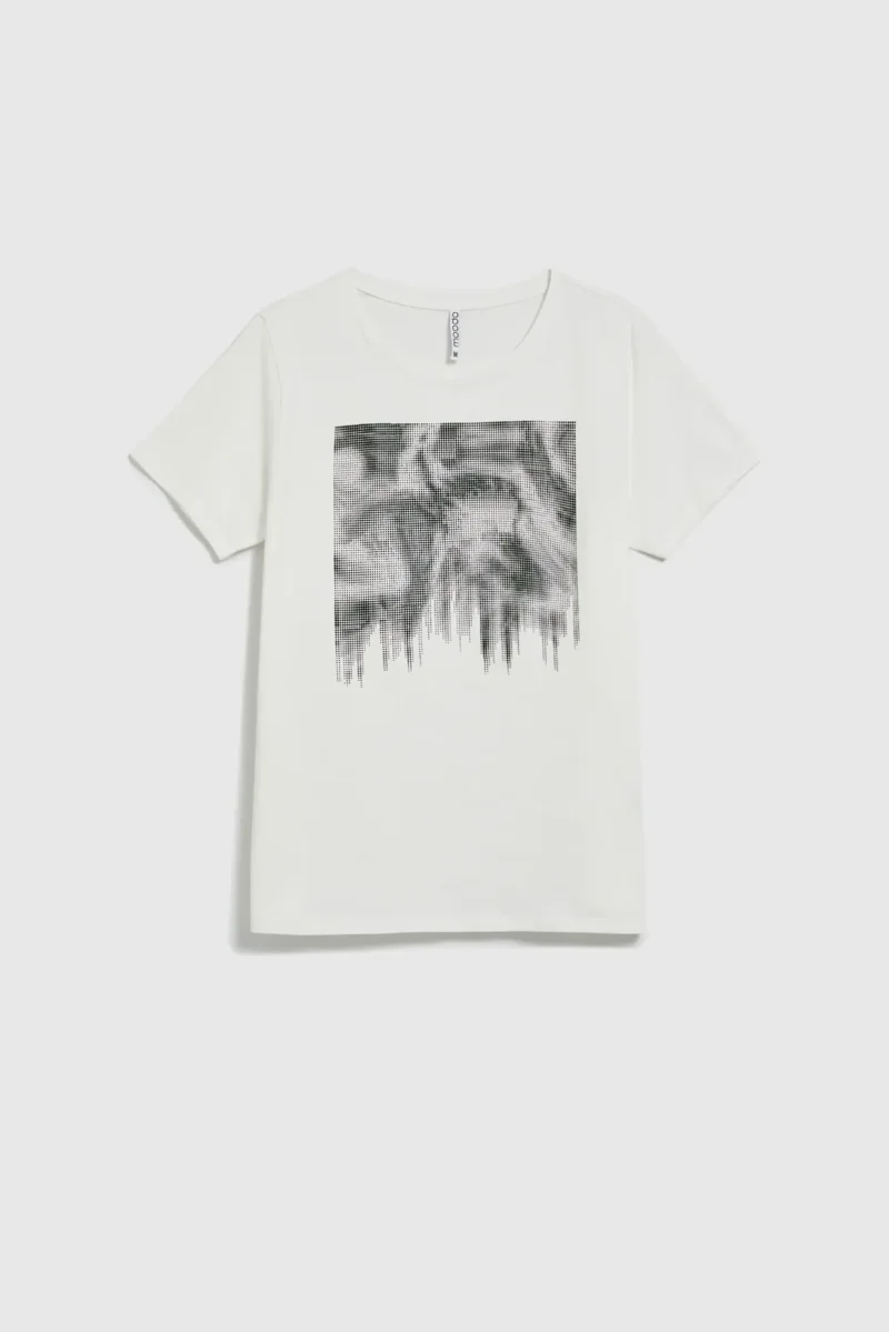WOMEN'S TSHIRT L-TS-4629 OFF WHITE - Imagen 2
