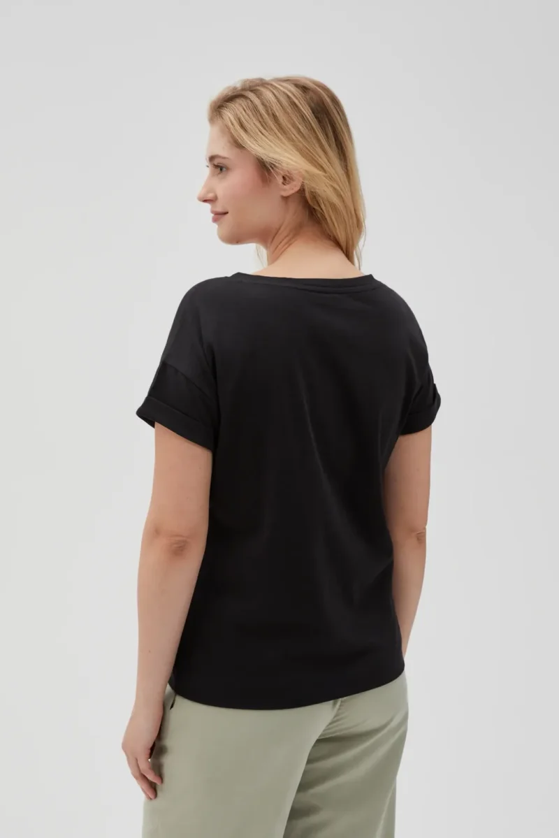 WOMEN'S TSHIRT L-TS-4633 BLACK - Imagen 2