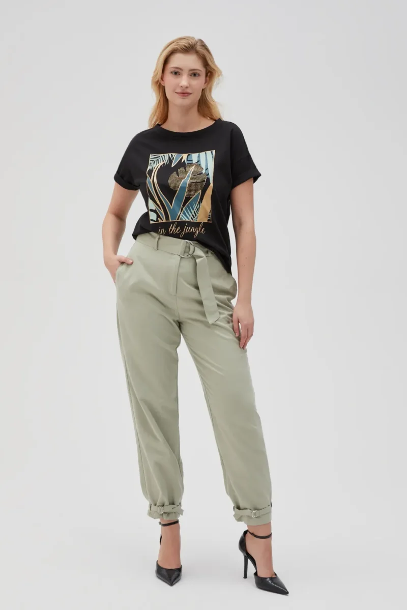 WOMEN'S TSHIRT L-TS-4633 BLACK - Imagen 5