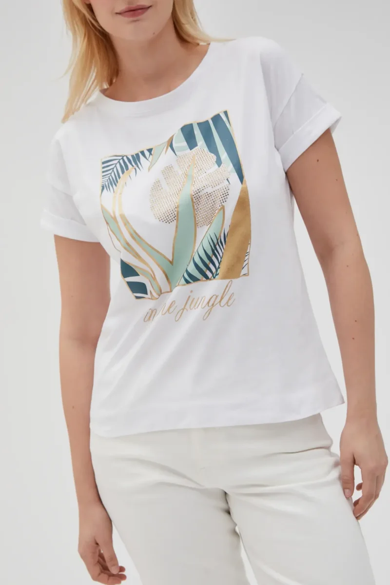 WOMEN'S TSHIRT L-TS-4633 WHITE - Imagen 3
