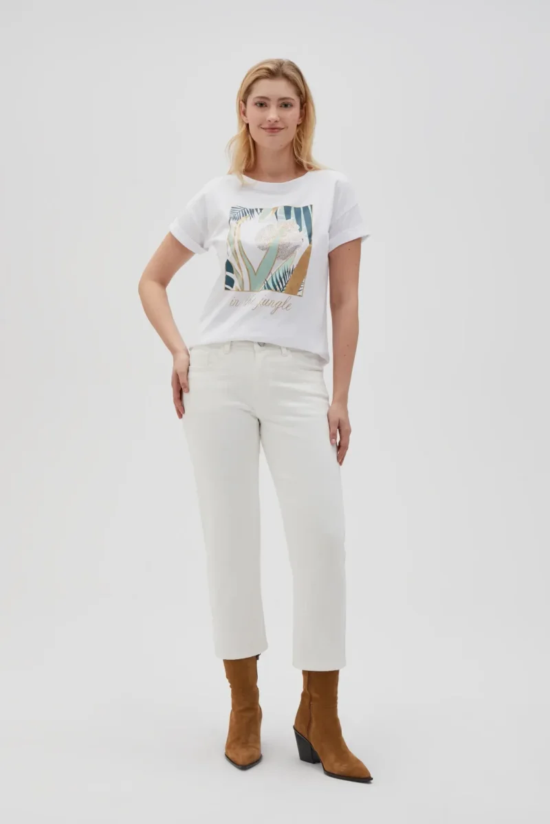 WOMEN'S TSHIRT L-TS-4633 WHITE - Imagen 5