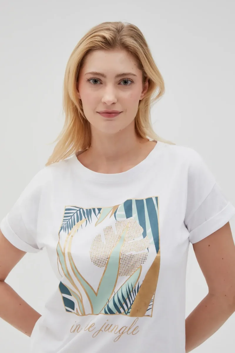 WOMEN'S TSHIRT L-TS-4633 WHITE